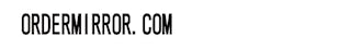 鏡の名入れ加工 - 参考フォント⑨ゴシック体_ローマ字