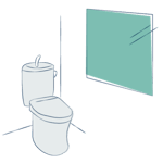 トイレにおすすめの鏡は「ガラスミラー」