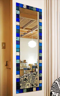 ステンドグラスミラー(鏡)の販売 オリジナルステンドグラス鏡は鏡の  